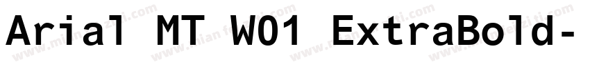 Arial MT W01 ExtraBold字体转换